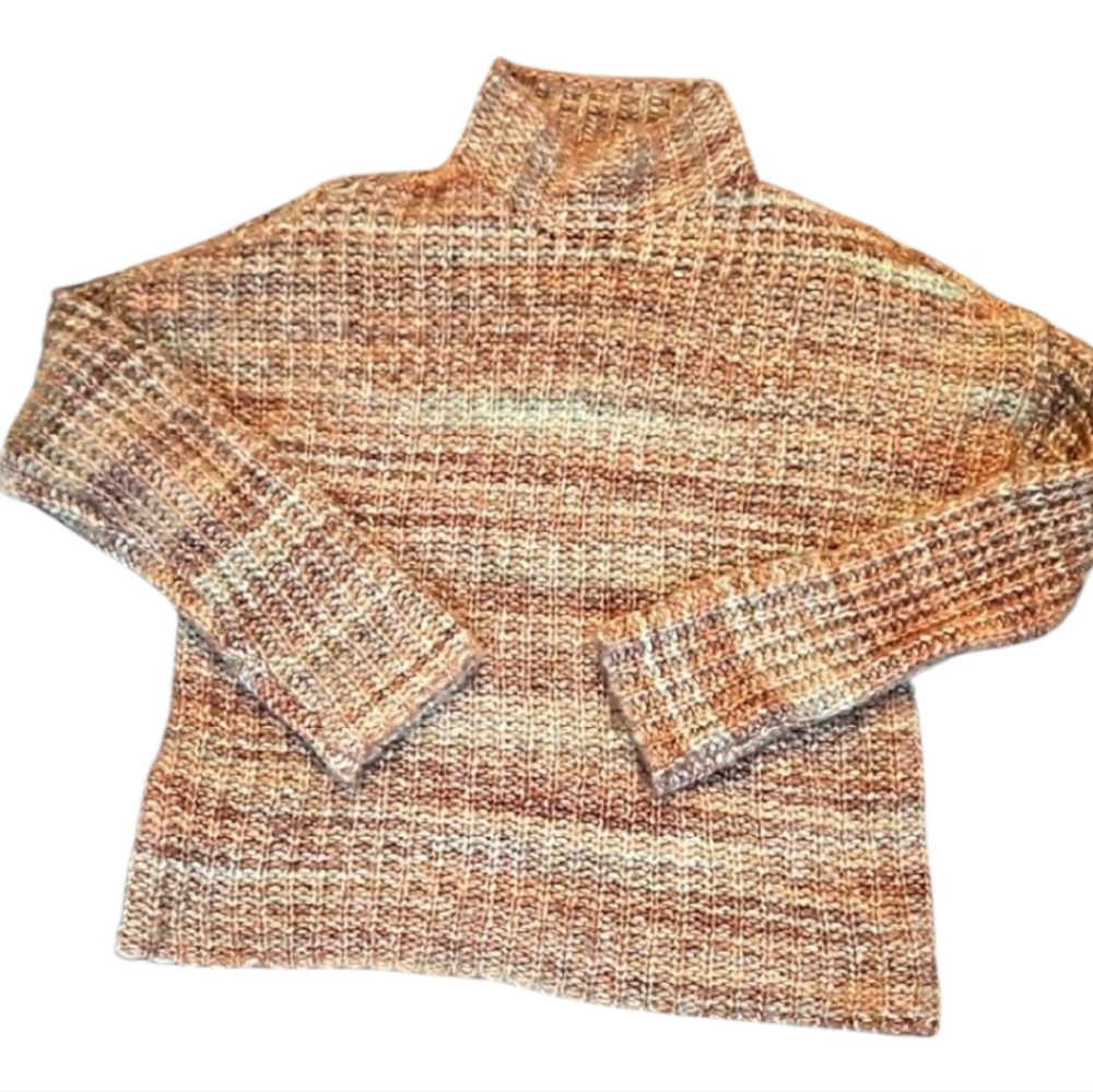 MARLED Knit Mock Neck Sweater Sz. LArge Cozy Neutral Pullover